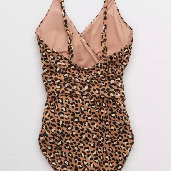 One piece leopard print wrap around swimsuit - Picture 2 of 3
